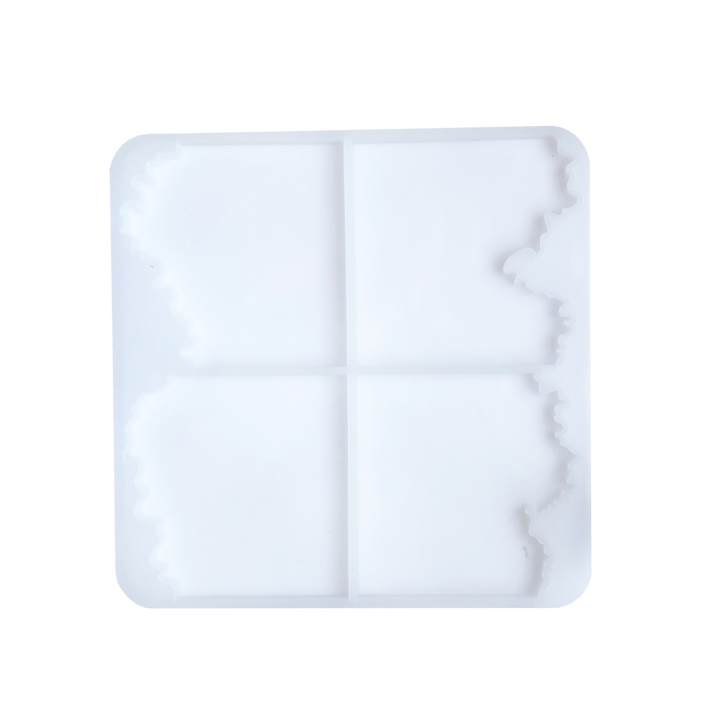 MOLDE DE SILICÓN PORTAVASOS JUEGO DE GEODAS CUADRADOS