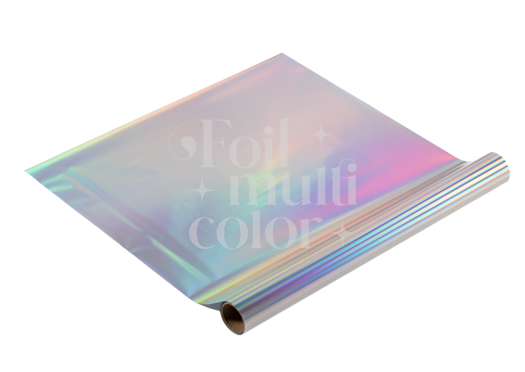 Oferta papel transfer foil metalico rollo 0,32x5mts holografico Al